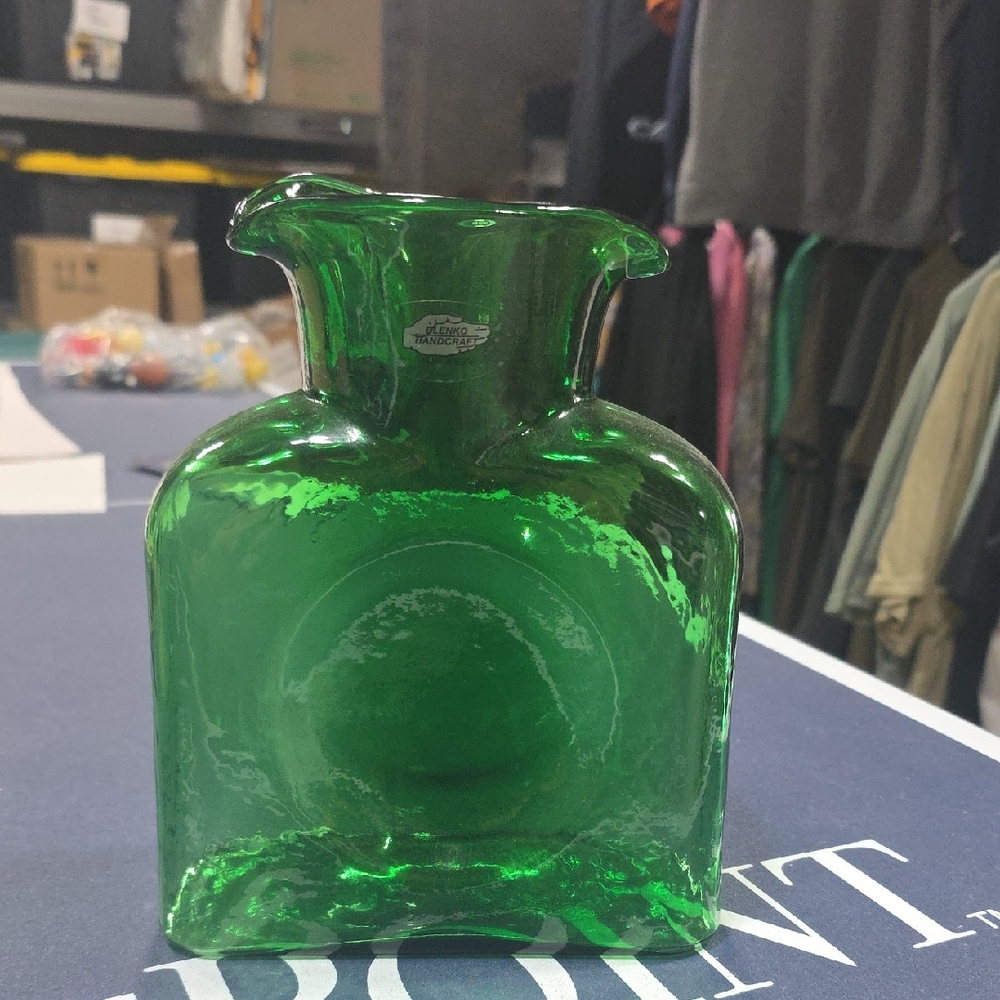 Blenko Green Water Bottle